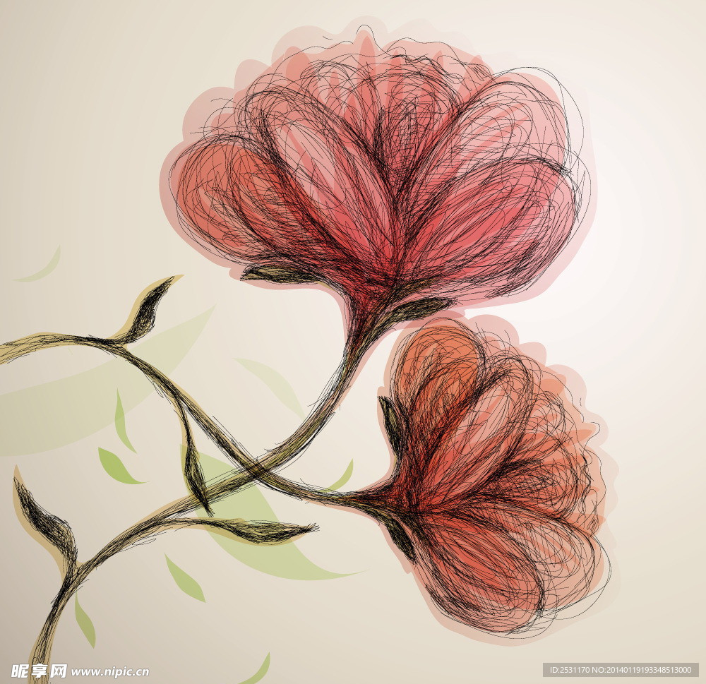 手绘花卉