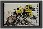 青石国画菊花