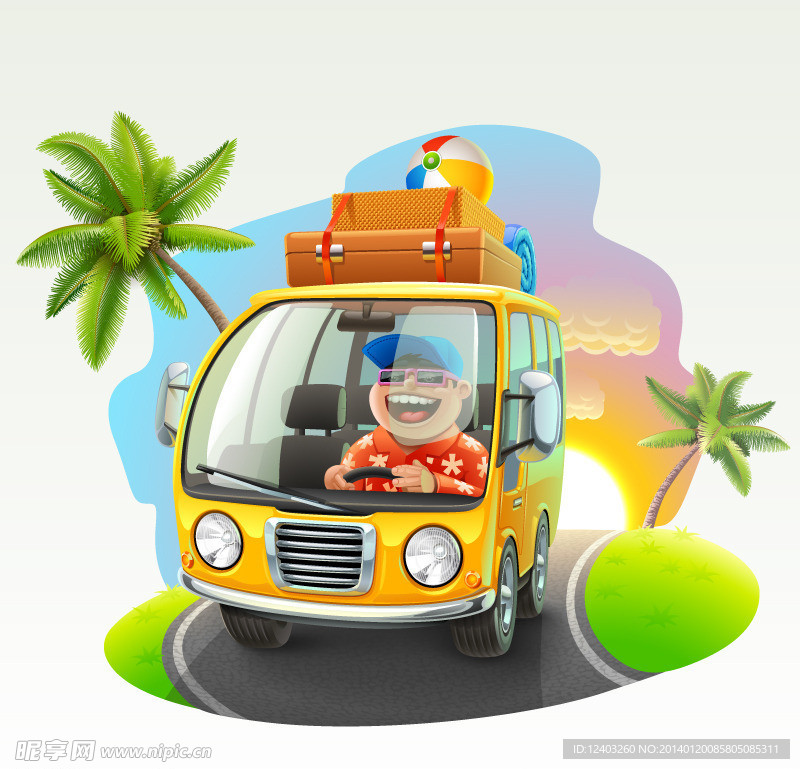 卡通旅游客车