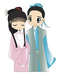 许仙白娘子矢量图