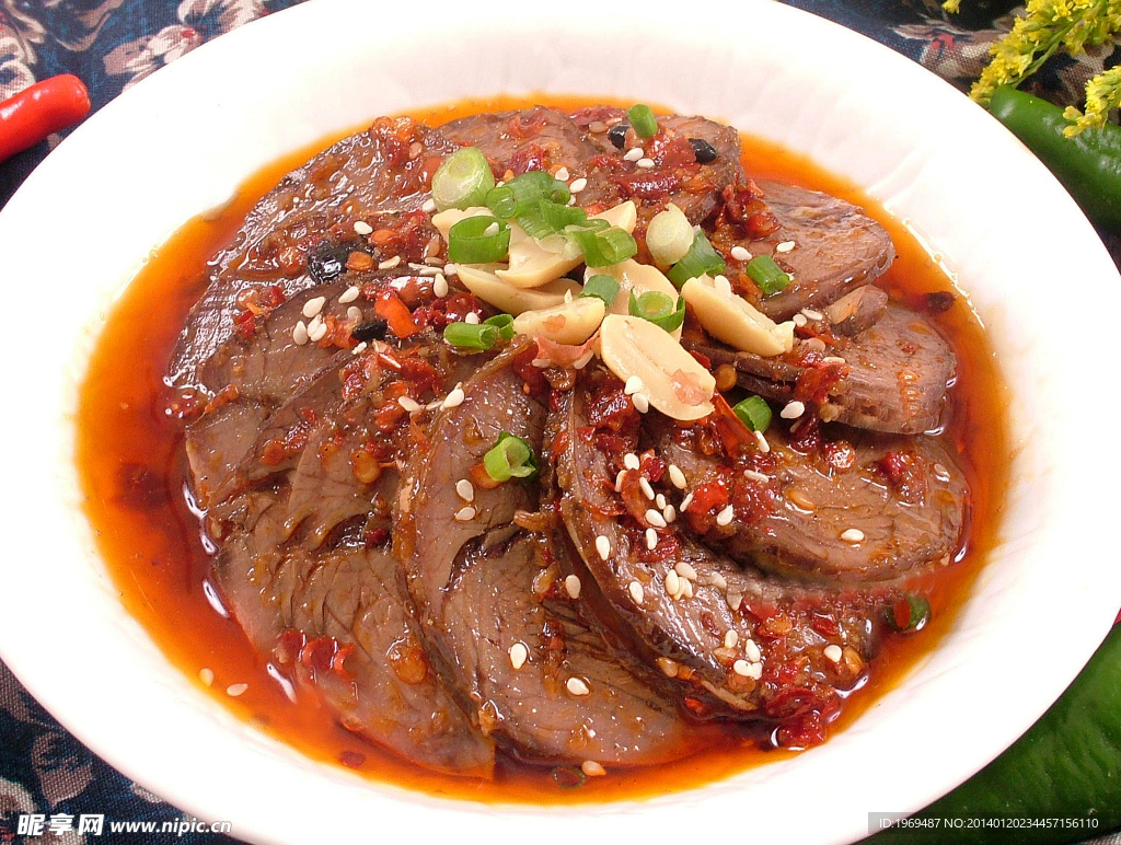 凉拌牛肉片