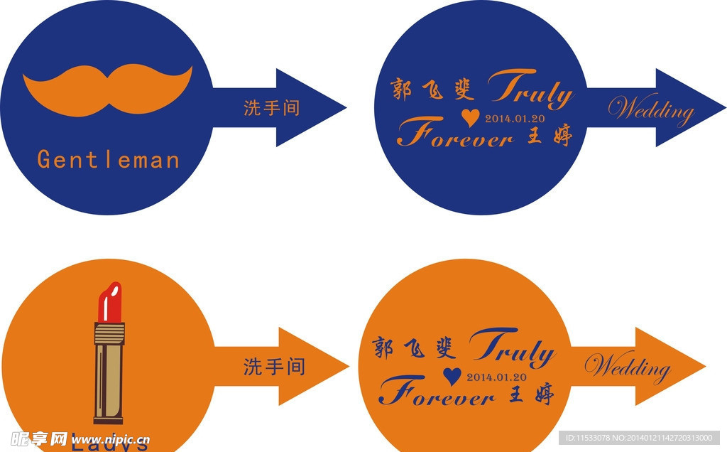 婚礼指示牌