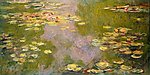 荷花油画