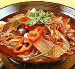 干锅带皮牛肉