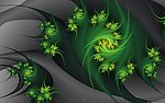 绿色花纹