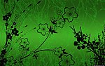 绿色花纹