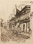 画家陈珂画安居古城