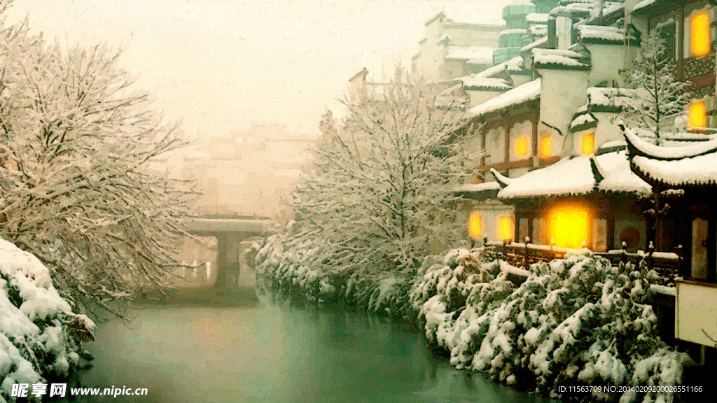 秦淮雪景