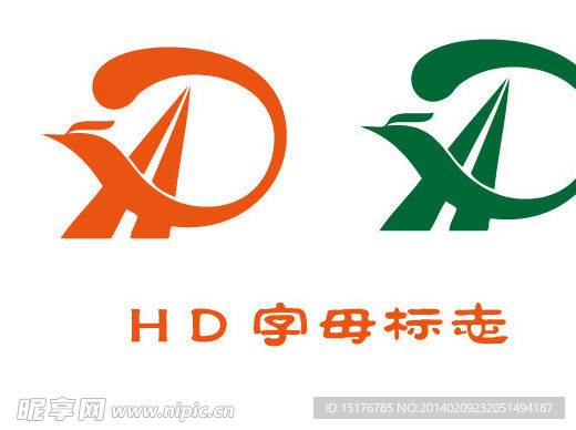 H D 字母标志