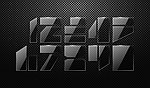 玻璃质感数字