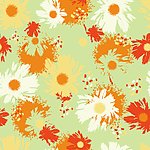 卡通墨迹花朵花纹底纹