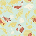 卡通海洋生物花纹底纹