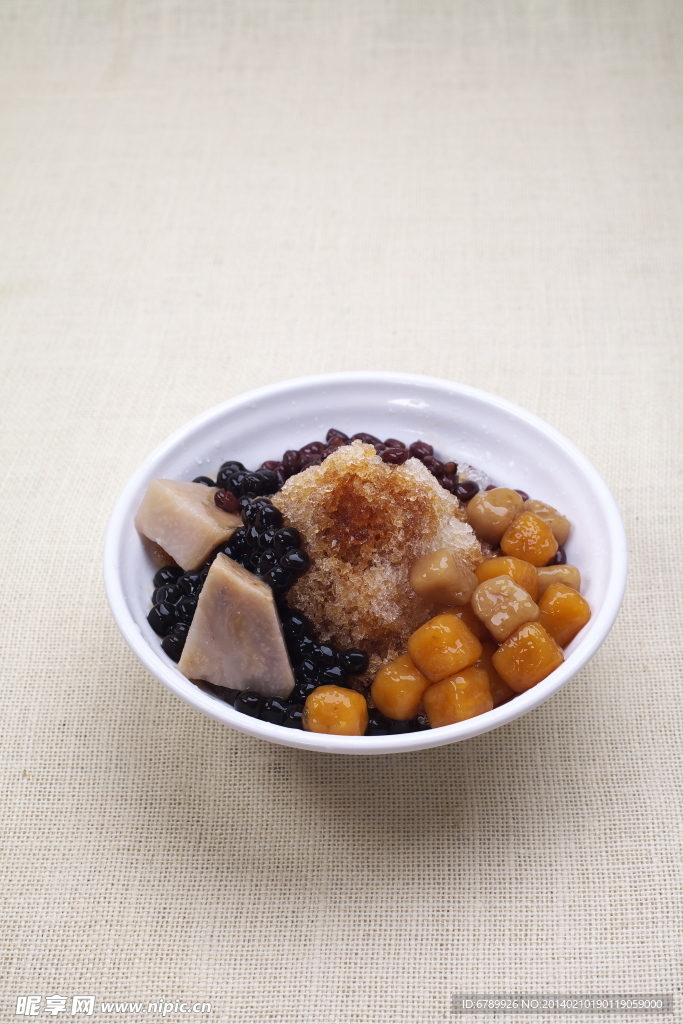 香芋红豆黑蜜冰