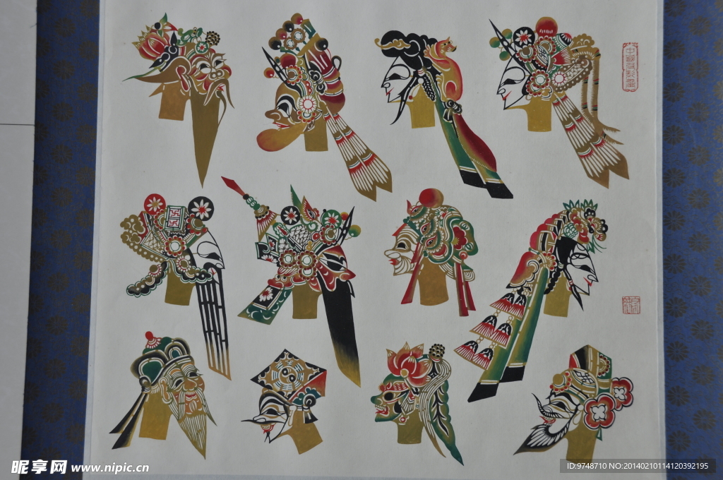 古装皮影画
