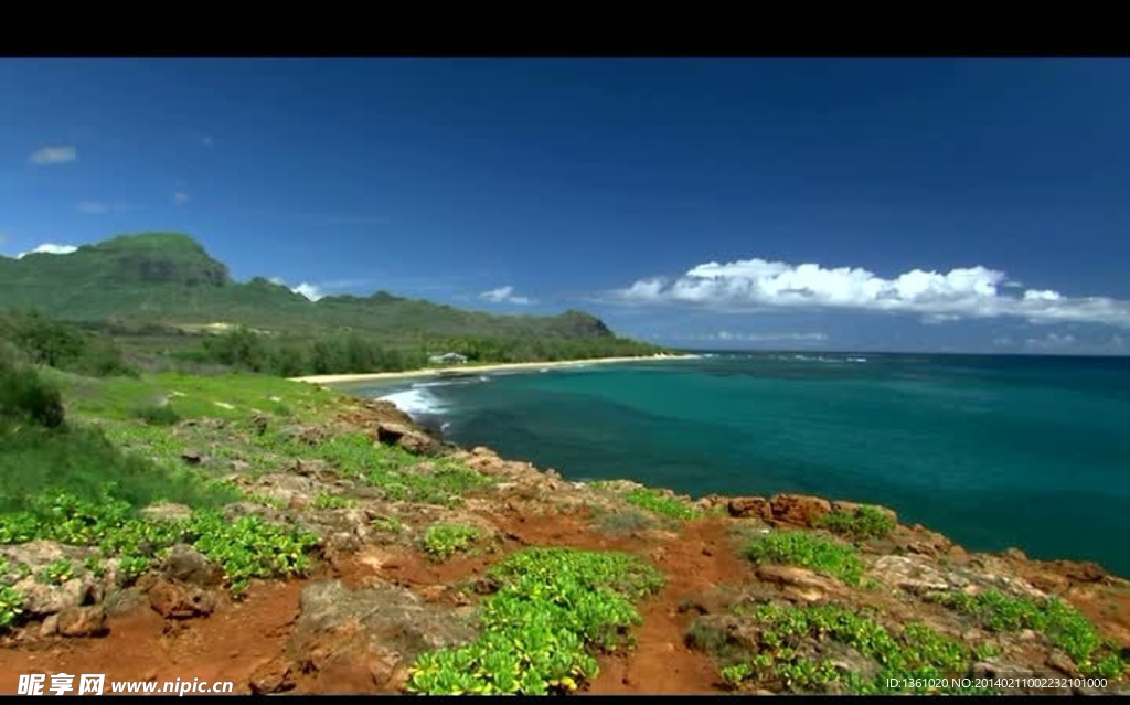 海岸海滩风景画视频