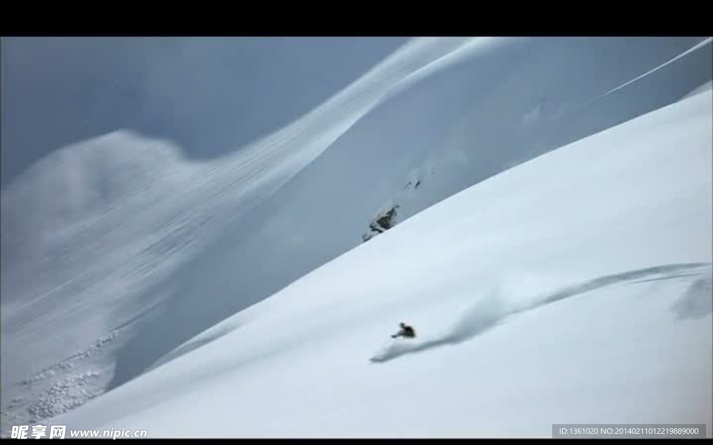 高山滑雪运动视频