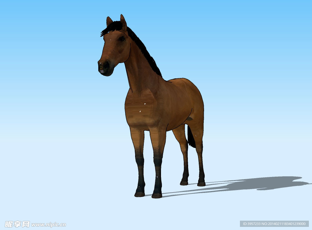 野马3D模型