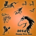 马 2014 艺术字