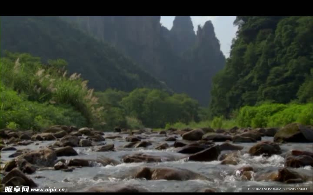 山水风景画视频素材