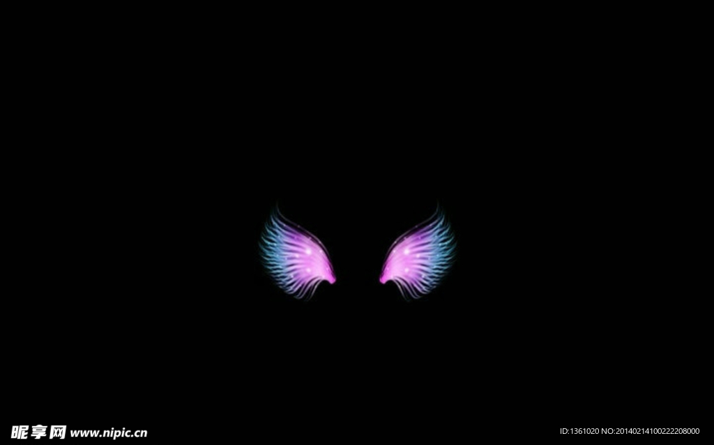 天使翅膀光效背景视频