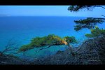 蓝天海岸风景景色视频