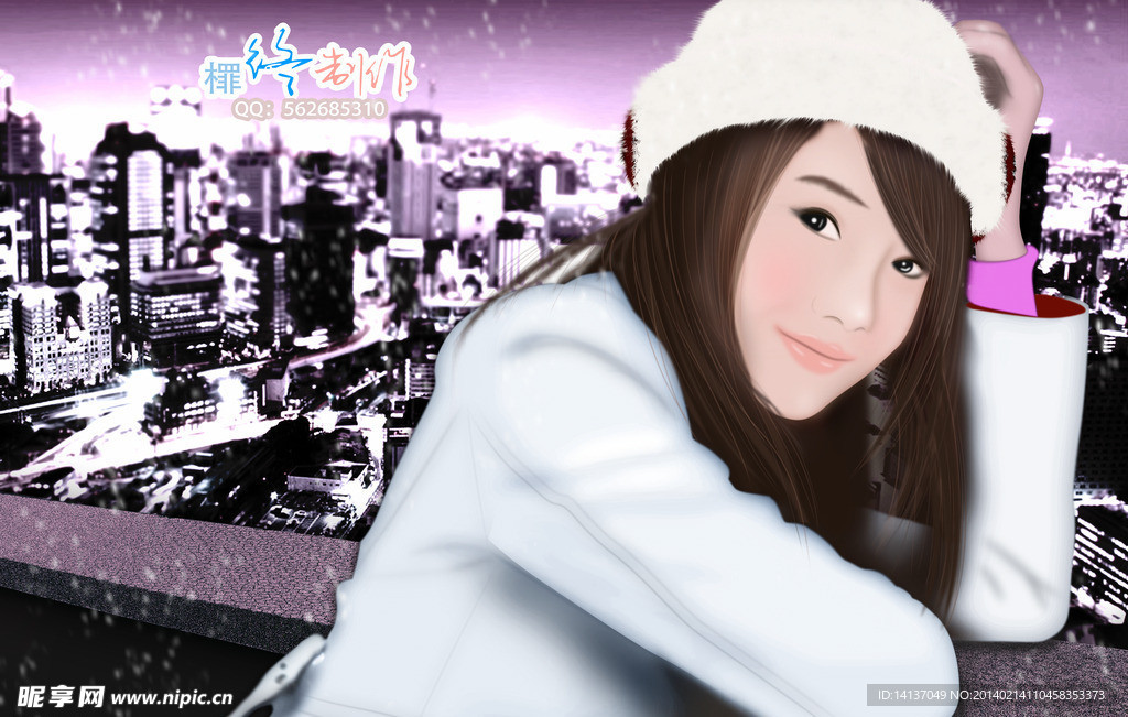 手绘 鼠绘美女