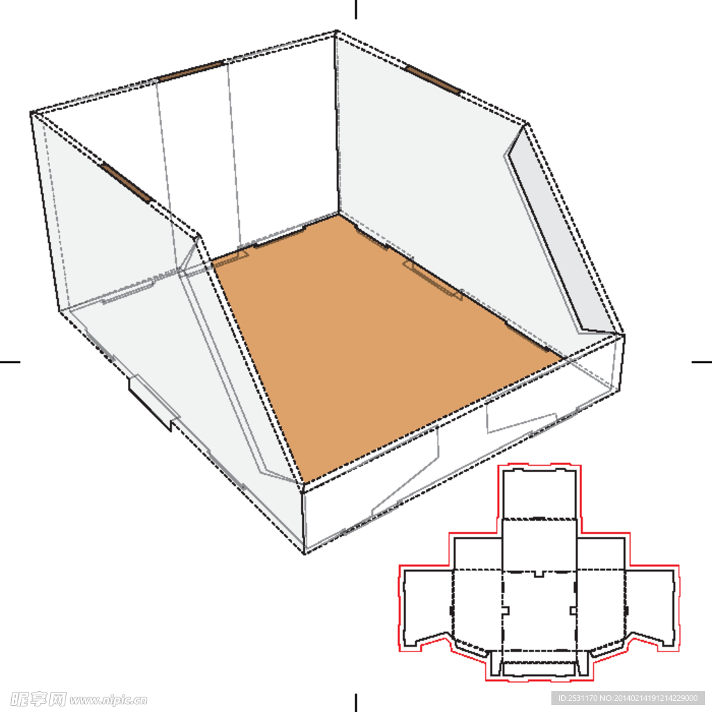 纸盒展开图