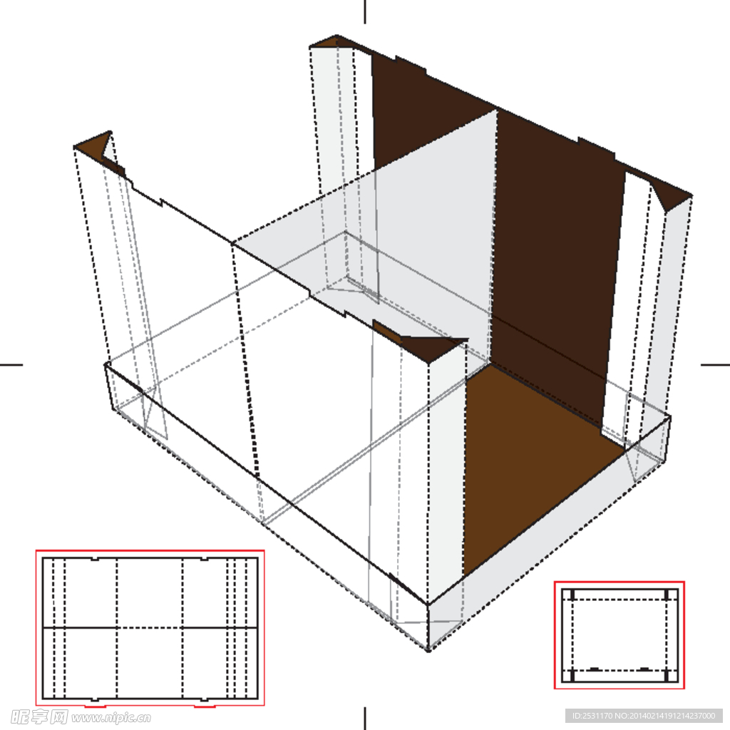 纸盒展开图