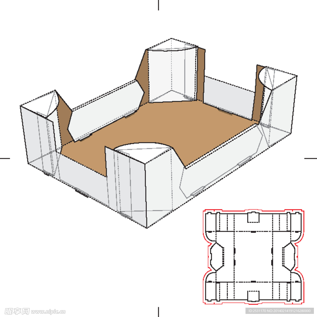 纸盒展开图
