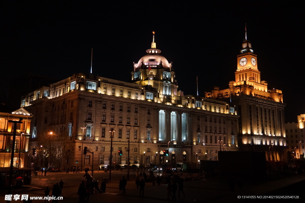 上海外滩建筑夜景