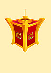 木质福字灯笼