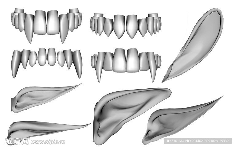 尖牙与精灵耳素材