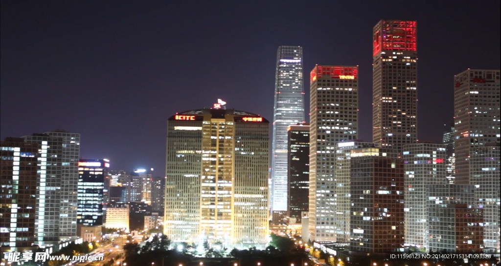 北京CBD 城市夜景