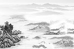 水墨山
