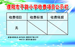 收费项目公示栏