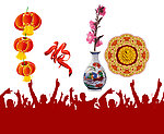 灯笼 圆形花纹
