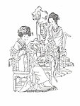 古代仕女白描