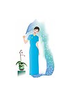 女性与花纹