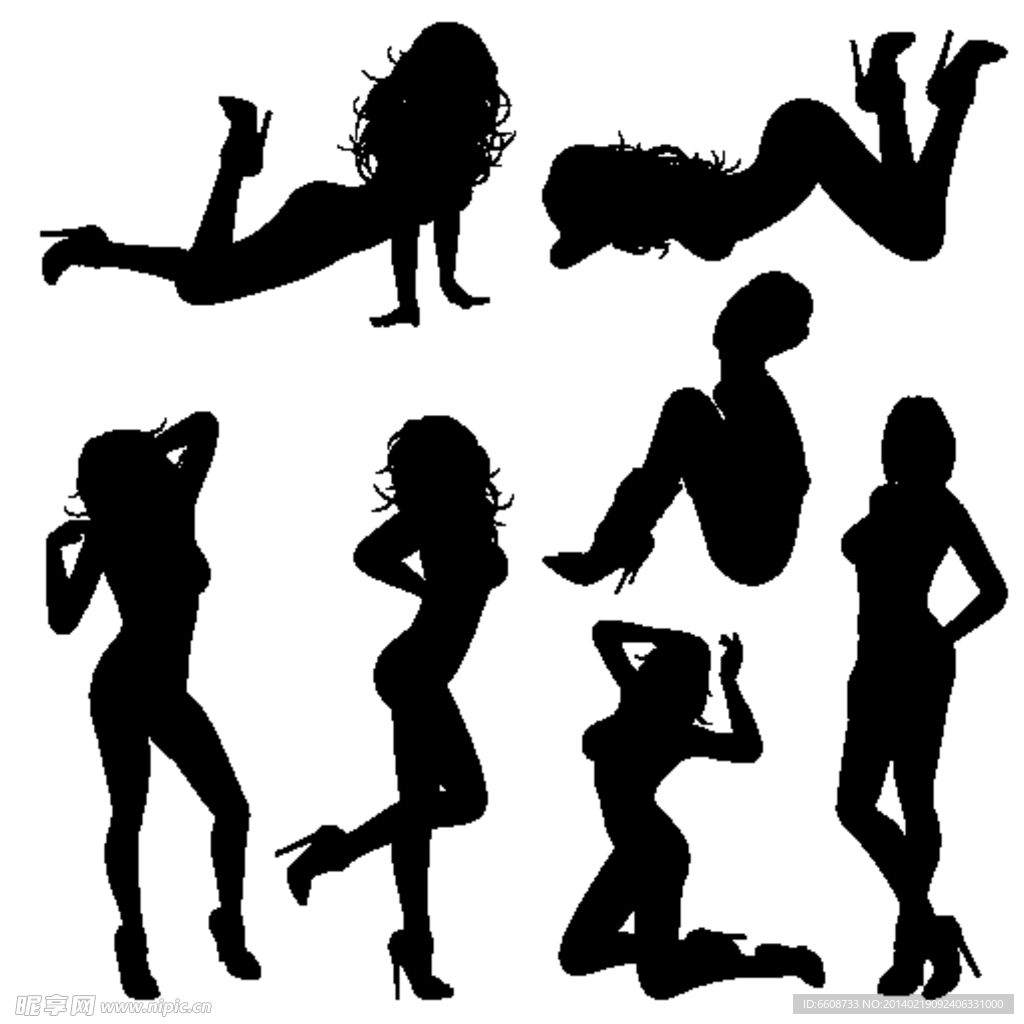 女人剪影