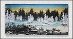 青石山水画 北国早春