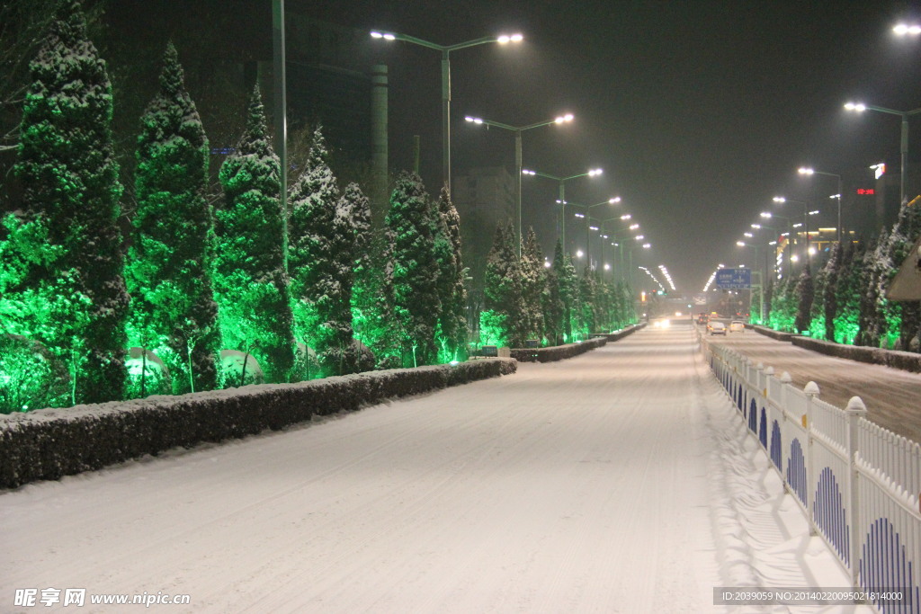 晋城凤台街雪景
