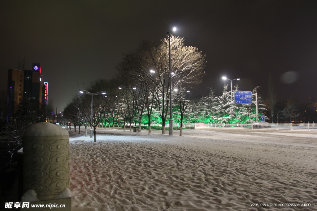 晋城凤台街雪景