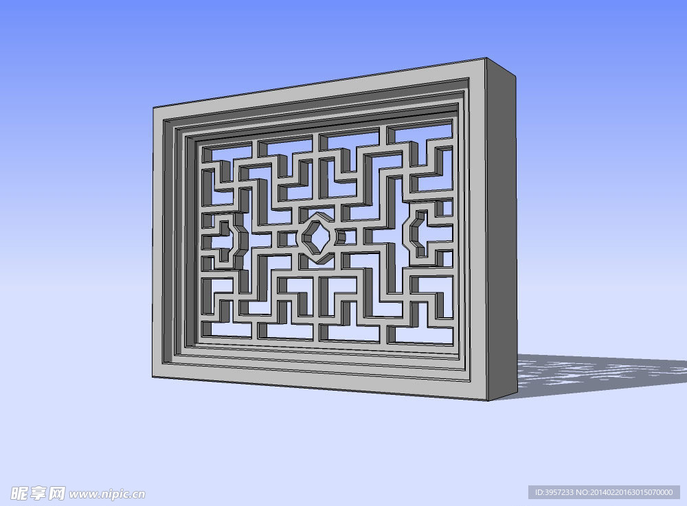 花窗3D模型