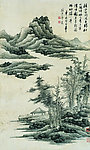 仿古山水画
