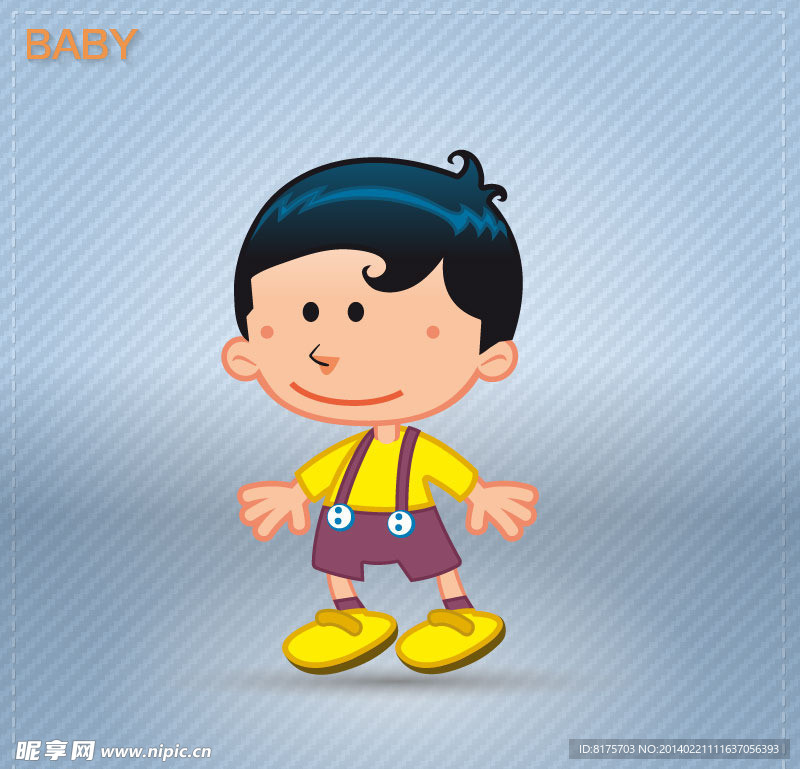 卡通小男孩