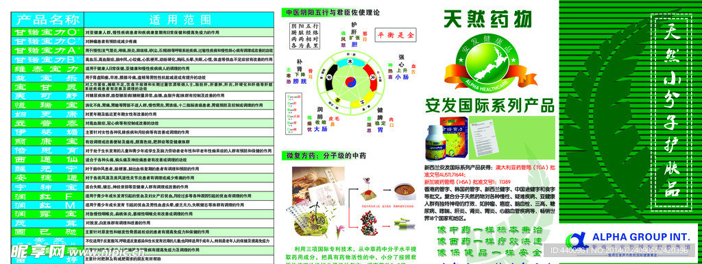 天然药物内部使用折页