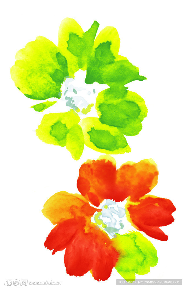手绘 花素材 描绘（通道分层）