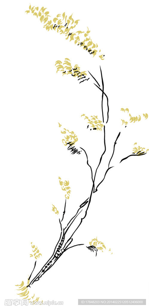 手绘 树素材 描绘