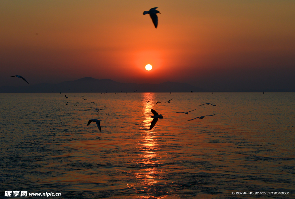 太湖晚霞