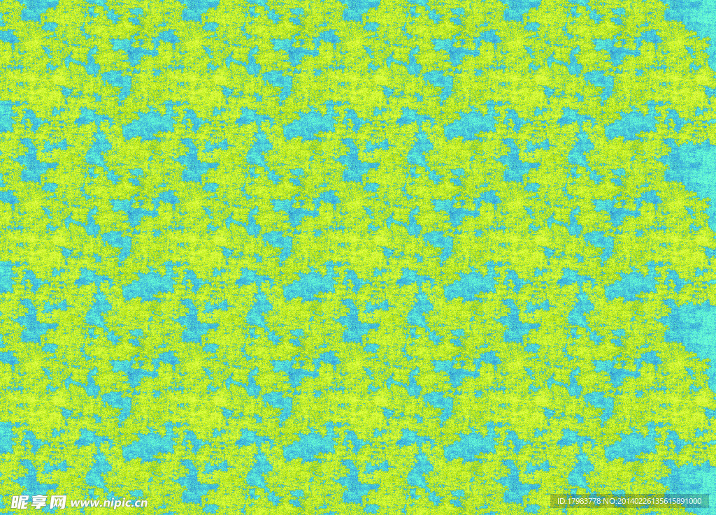 蓝老黄水迹图案背景